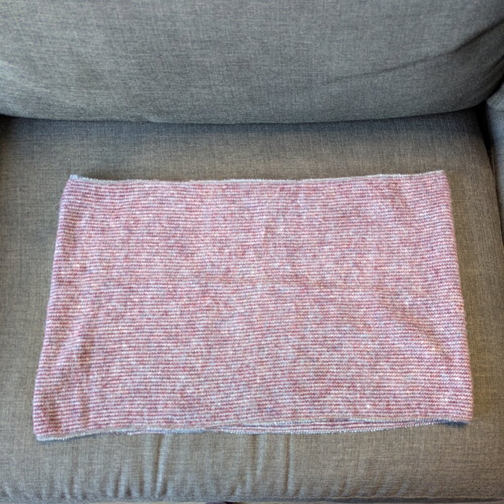 Kidka Icelandic Wool Marled Pink/Purple & Grey Knit Cowl Scarf Snood - Picture 2 of 5